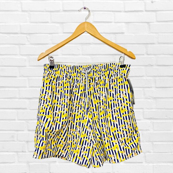 ANCORA Gone Banana Beach High Rise Swim Trunks Pool Shorts Pockets Unisex XL NWT - Picture 1 of 10